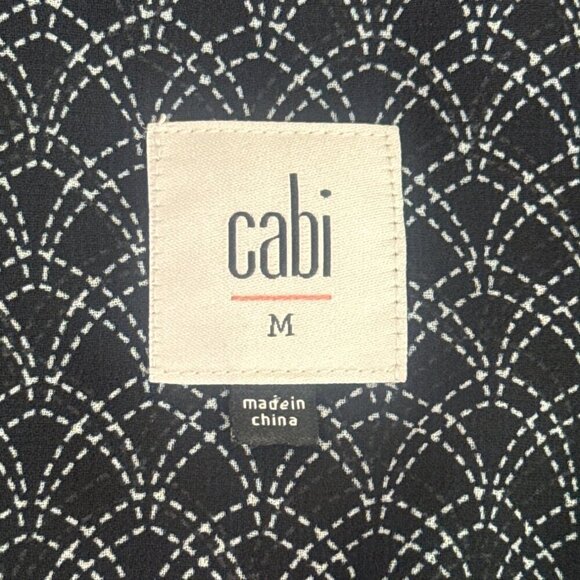 CABI Scallop Sleeveless Top Navy/Black Sz M #3783 NWOT - Picture 4 of 5